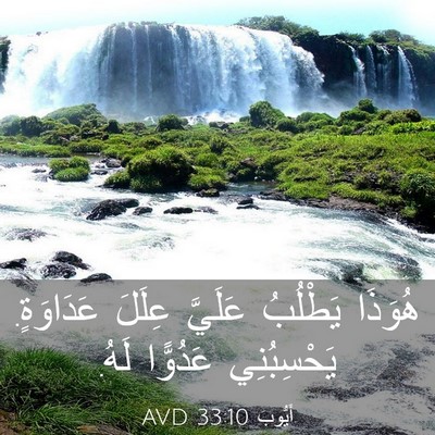 Picture 03 - أَيُّوبَ 33:10 AVD - هُوَذَا يَطْلُبُ عَلَيَّ - Bible Verse Picture