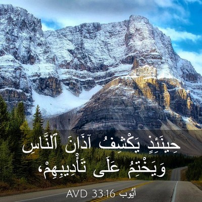 Picture 03 - أَيُّوبَ 33:16 AVD - حِينَئِذٍ يَكْشِفُ آذَانَ - Bible Verse Picture
