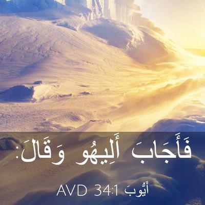 Picture 03 - أَيُّوبَ 34:1 AVD - فَأَجَابَ أَلِيهُو - Bible Verse Picture
