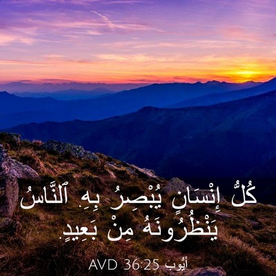 Picture 03 - أَيُّوبَ 36:25 AVD - كُلُّ إِنْسَانٍ يُبْصِرُ - Bible Verse Picture