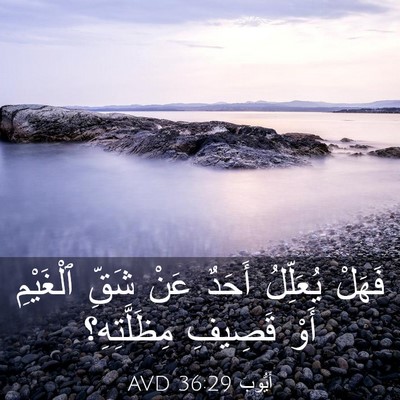 Picture 03 - أَيُّوبَ 36:29 AVD - فَهَلْ يُعَلِّلُ أَحَدٌ - Bible Verse Picture
