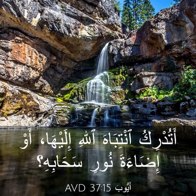 Picture 03 - أَيُّوبَ 37:15 AVD - أَتُدْرِكُ ٱنْتِبَاهَ - Bible Verse Picture