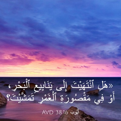 Picture 03 - أَيُّوبَ 38:16 AVD - «هَلِ ٱنْتَهَيْتَ إِلَى - Bible Verse Picture