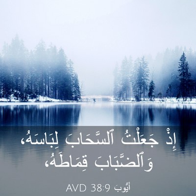 Picture 03 - أَيُّوبَ 38:9 AVD - إِذْ جَعَلْتُ ٱلسَّحَابَ - Bible Verse Picture