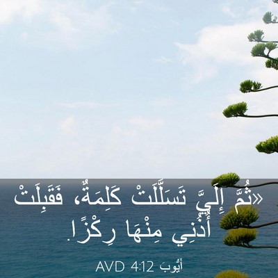 Picture 03 - أَيُّوبَ 4:12 AVD - «ثُمَّ إِلَيَّ - Bible Verse Picture