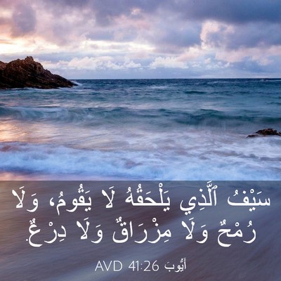 Picture 03 - أَيُّوبَ 41:26 AVD - سَيْفُ ٱلَّذِي يَلْحَقُهُ - Bible Verse Picture