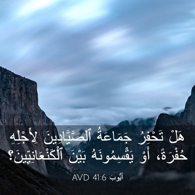 Picture 03 - أَيُّوبَ 41:6 AVD - هَلْ تَحْفِرُ جَمَاعَةُ - Bible Verse Picture