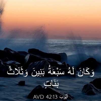 Picture 03 - أَيُّوبَ 42:13 AVD - وَكَانَ لَهُ سَبْعَةُ - Bible Verse Picture