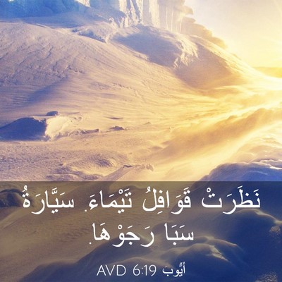 Picture 03 - أَيُّوبَ 6:19 AVD - نَظَرَتْ قَوَافِلُ - Bible Verse Picture