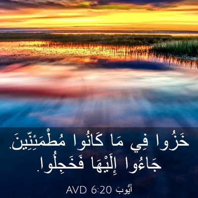 Picture 03 - أَيُّوبَ 6:20 AVD - خَزُوا فِي مَا كَانُوا - Bible Verse Picture