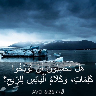 Picture 03 - أَيُّوبَ 6:26 AVD - هَلْ تَحْسِبُونَ أَنْ - Bible Verse Picture