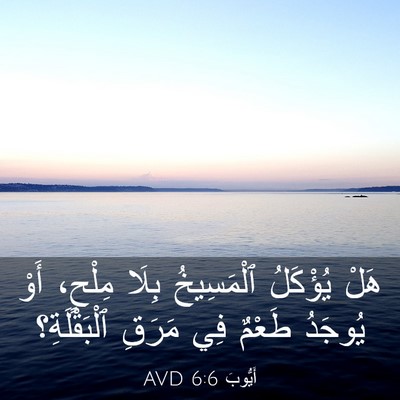Picture 03 - أَيُّوبَ 6:6 AVD - هَلْ يُؤْكَلُ ٱلْمَسِيخُ - Bible Verse Picture