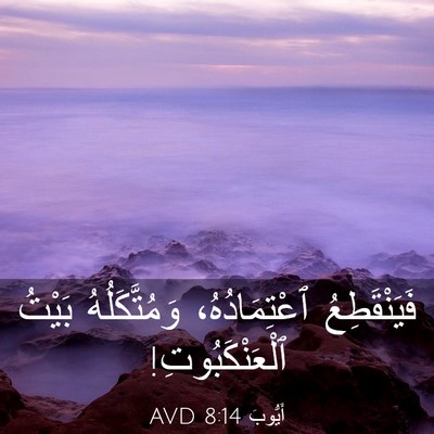 Picture 03 - أَيُّوبَ 8:14 AVD - فَيَنْقَطِعُ - Bible Verse Picture
