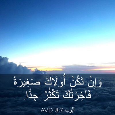 Picture 03 - أَيُّوبَ 8:7 AVD - وَإِنْ تَكُنْ أُولَاكَ - Bible Verse Picture