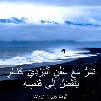 Picture 03 - أَيُّوبَ 9:26 AVD - تَمُرُّ مَعَ سُفُنِ - Bible Verse Picture