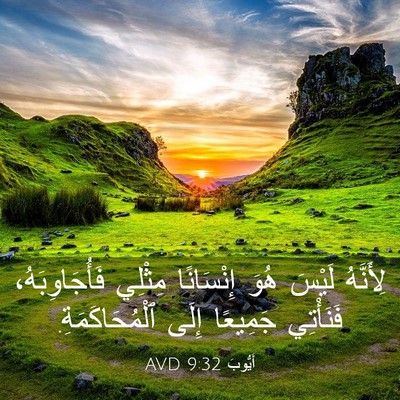Picture 03 - أَيُّوبَ 9:32 AVD - لِأَنَّهُ لَيْسَ هُوَ - Bible Verse Picture