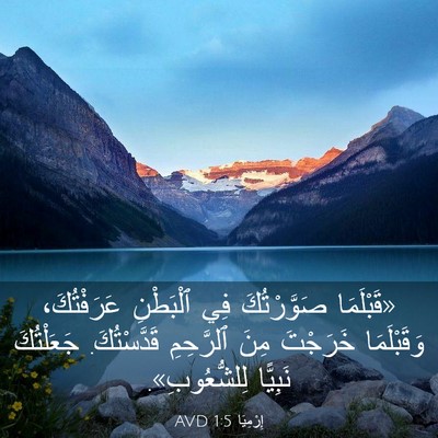 Picture 03 - إِرْمِيَا 1:5 AVD - «قَبْلَمَا صَوَّرْتُكَ - Bible Verse Picture