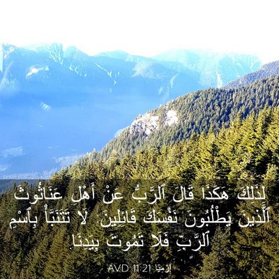 Picture 03 - إِرْمِيَا 11:21 AVD - لِذَلِكَ هَكَذَا قَالَ - Bible Verse Picture