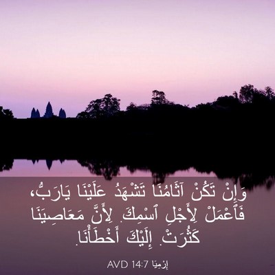 Picture 03 - إِرْمِيَا 14:7 AVD - وَإِنْ تَكُنْ آثَامُنَا - Bible Verse Picture