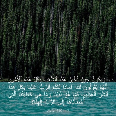 Picture 03 - إِرْمِيَا 16:10 AVD - «وَيَكُونُ حِينَ تُخْبِرُ - Bible Verse Picture