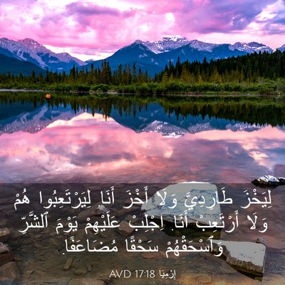 Picture 03 - إِرْمِيَا 17:18 AVD - لِيَخْزَ طَارِدِيَّ وَلَا - Bible Verse Picture