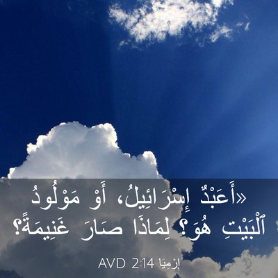 Picture 03 - إِرْمِيَا 2:14 AVD - «أَعَبْدٌ إِسْرَائِيلُ، - Bible Verse Picture