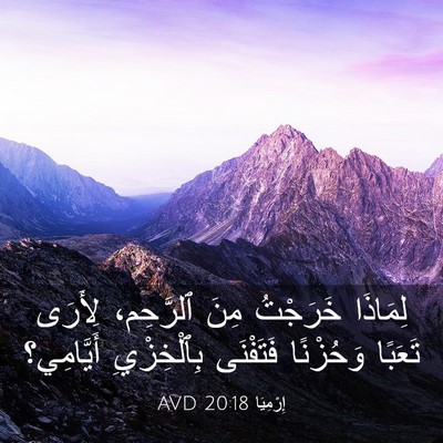 Picture 03 - إِرْمِيَا 20:18 AVD - لِمَاذَا خَرَجْتُ مِنَ - Bible Verse Picture