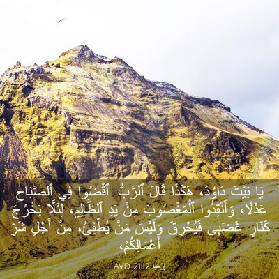 Picture 03 - إِرْمِيَا 21:12 AVD - يَا بَيْتَ دَاوُدَ، - Bible Verse Picture