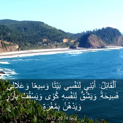 Picture 03 - إِرْمِيَا 22:14 AVD - ٱلْقَائِلُ: أَبْنِي - Bible Verse Picture