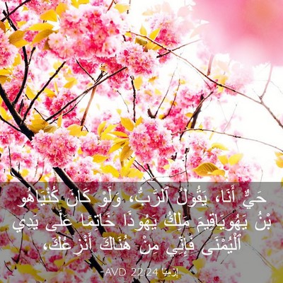 Picture 03 - إِرْمِيَا 22:24 AVD - حَيٌّ أَنَا، يَقُولُ - Bible Verse Picture