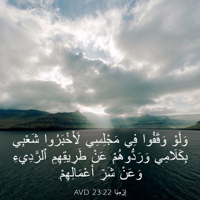 Picture 03 - إِرْمِيَا 23:22 AVD - وَلَوْ وَقَفُوا فِي - Bible Verse Picture