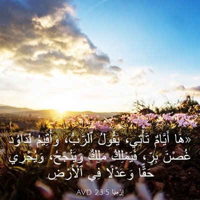 Picture 03 - إِرْمِيَا 23:5 AVD - «هَا أَيَّامٌ تَأْتِي، - Bible Verse Picture