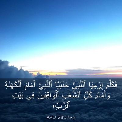 Picture 03 - إِرْمِيَا 28:5 AVD - فَكَلَّمَ إِرْمِيَا - Bible Verse Picture