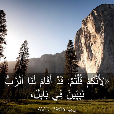 Picture 03 - إِرْمِيَا 29:15 AVD - «لِأَنَّكُمْ قُلْتُمْ: - Bible Verse Picture