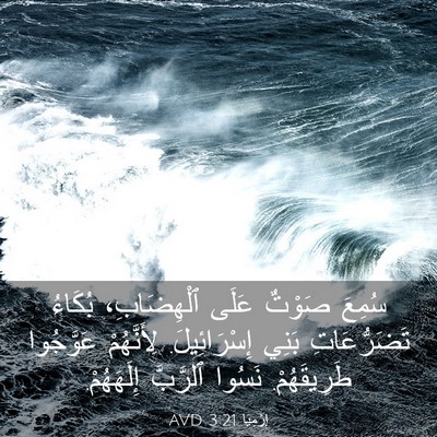 Picture 03 - إِرْمِيَا 3:21 AVD - سُمِعَ صَوْتٌ عَلَى - Bible Verse Picture