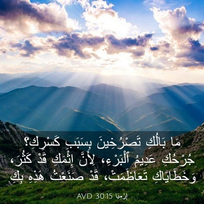 Picture 03 - إِرْمِيَا 30:15 AVD - مَا بَالُكِ تَصْرُخِينَ - Bible Verse Picture