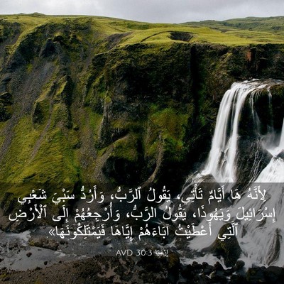 Picture 03 - إِرْمِيَا 30:3 AVD - لِأَنَّهُ هَا أَيَّامٌ - Bible Verse Picture