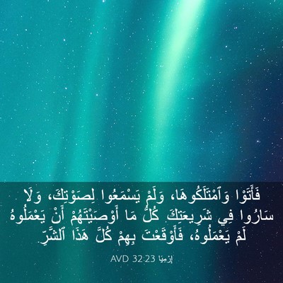 Picture 03 - إِرْمِيَا 32:23 AVD - فَأَتَوْا - Bible Verse Picture