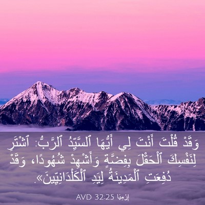 Picture 03 - إِرْمِيَا 32:25 AVD - وَقَدْ قُلْتَ أَنْتَ لِي - Bible Verse Picture