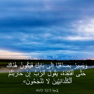 Picture 03 - إِرْمِيَا 32:5 AVD - وَيَسِيرُ بِصِدْقِيَّا - Bible Verse Picture