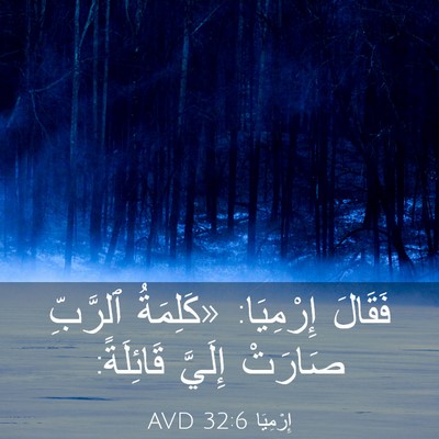 Picture 03 - إِرْمِيَا 32:6 AVD - فَقَالَ إِرْمِيَا: - Bible Verse Picture