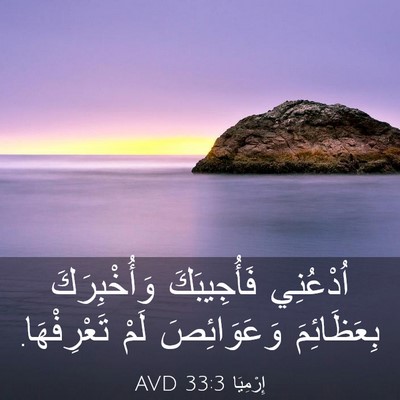 Picture 03 - إِرْمِيَا 33:3 AVD - اُدْعُنِي فَأُجِيبَكَ - Bible Verse Picture