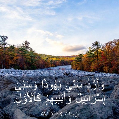 Picture 03 - إِرْمِيَا 33:7 AVD - وَأَرُدُّ سَبْيَ يَهُوذَا - Bible Verse Picture