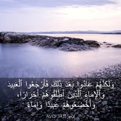 Picture 03 - إِرْمِيَا 34:11 AVD - وَلَكِنَّهُمْ عَادُوا - Bible Verse Picture