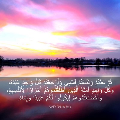Picture 03 - إِرْمِيَا 34:16 AVD - ثُمَّ عُدْتُمْ - Bible Verse Picture
