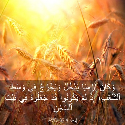 Picture 03 - إِرْمِيَا 37:4 AVD - وَكَانَ إِرْمِيَا - Bible Verse Picture