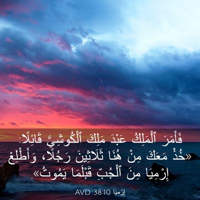 Picture 03 - إِرْمِيَا 38:10 AVD - فَأَمَرَ ٱلْمَلِكُ عَبْدَ - Bible Verse Picture