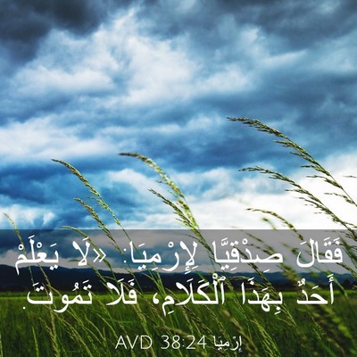 Picture 03 - إِرْمِيَا 38:24 AVD - فَقَالَ صِدْقِيَّا - Bible Verse Picture