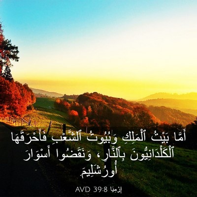 Picture 03 - إِرْمِيَا 39:8 AVD - أَمَّا بَيْتُ ٱلْمَلِكِ - Bible Verse Picture