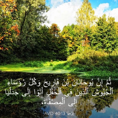 Picture 03 - إِرْمِيَا 40:13 AVD - ثُمَّ إِنَّ يُوحَانَانَ - Bible Verse Picture